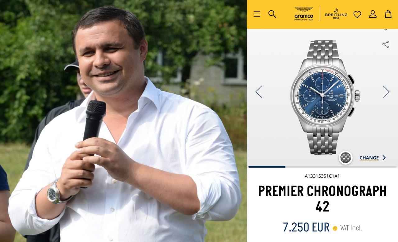Микитась носить годинник Breitling Premier Chronjgraph 42 quhiqkkiqdziqqehab