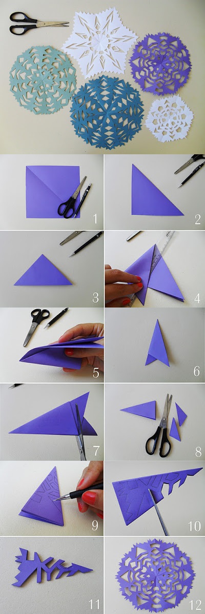 Как сделать снежинку из бумаги легко и красиво