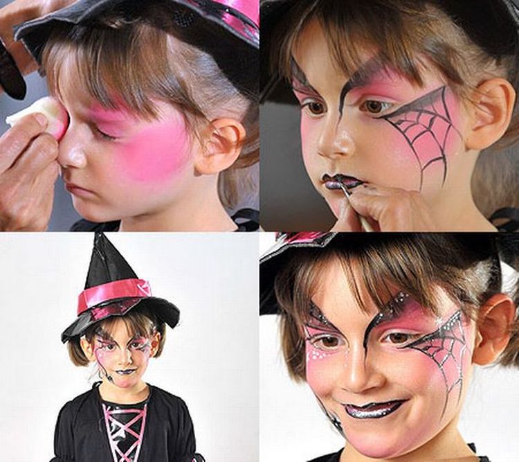 Грим на Хэллоуин / Грим краска и аквагрим для страшного макияжа на лице
