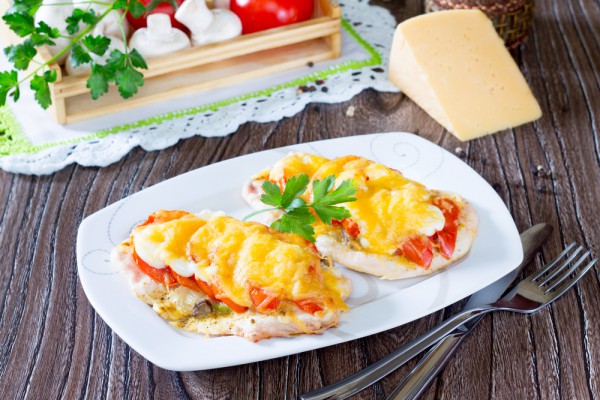 Куриное филе с сыром и помидорами - Пошаговый рецепт с фото | Блюда из курицы