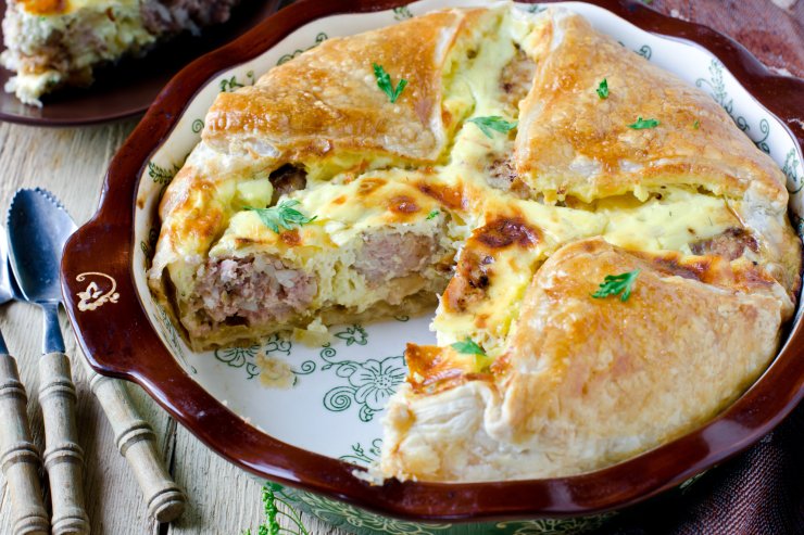 Как приготовить Пирог с мясом и картофелем: