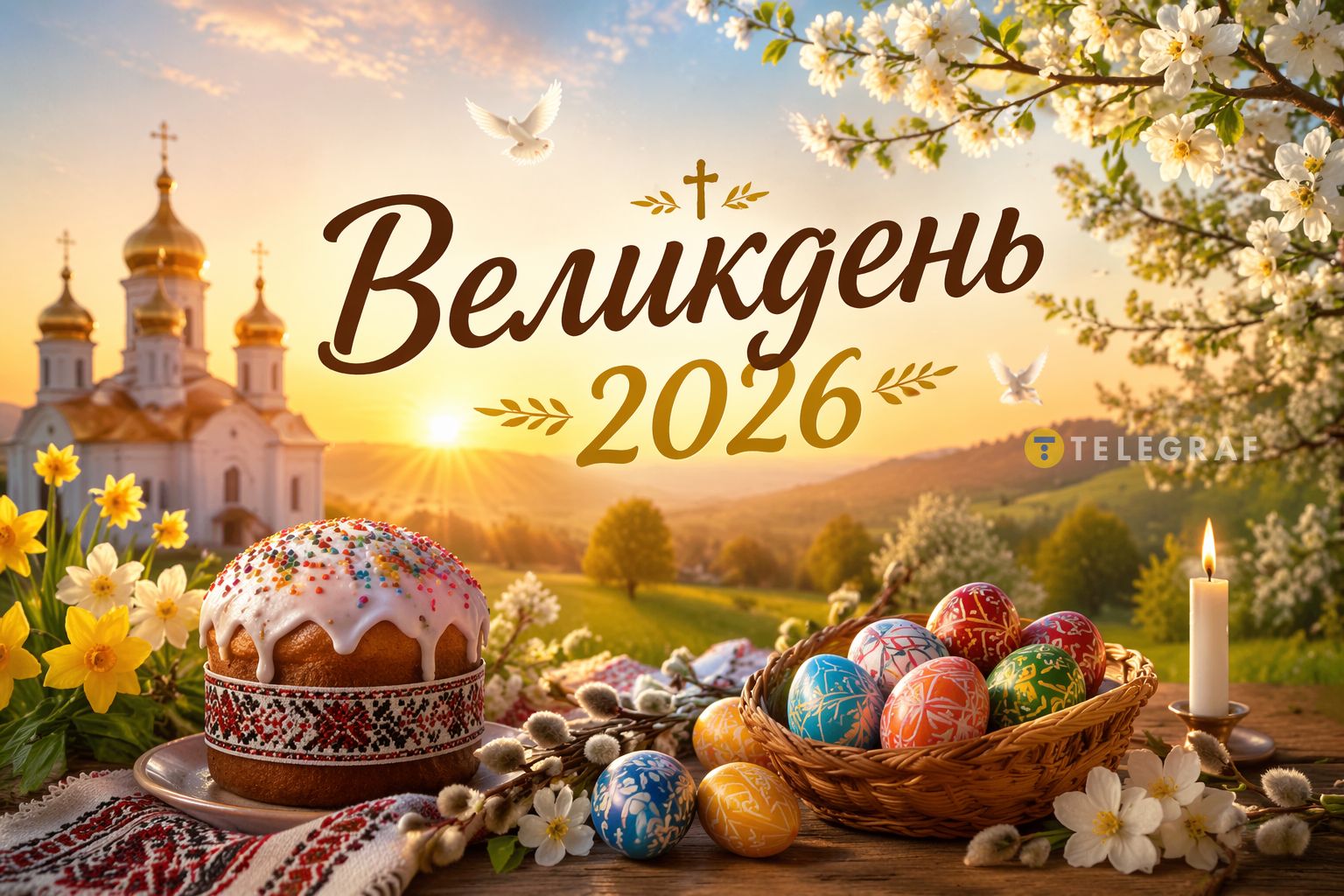 Зі Світлим Великоднем 2026! Найкращі привітання своїми словами і листівки українською