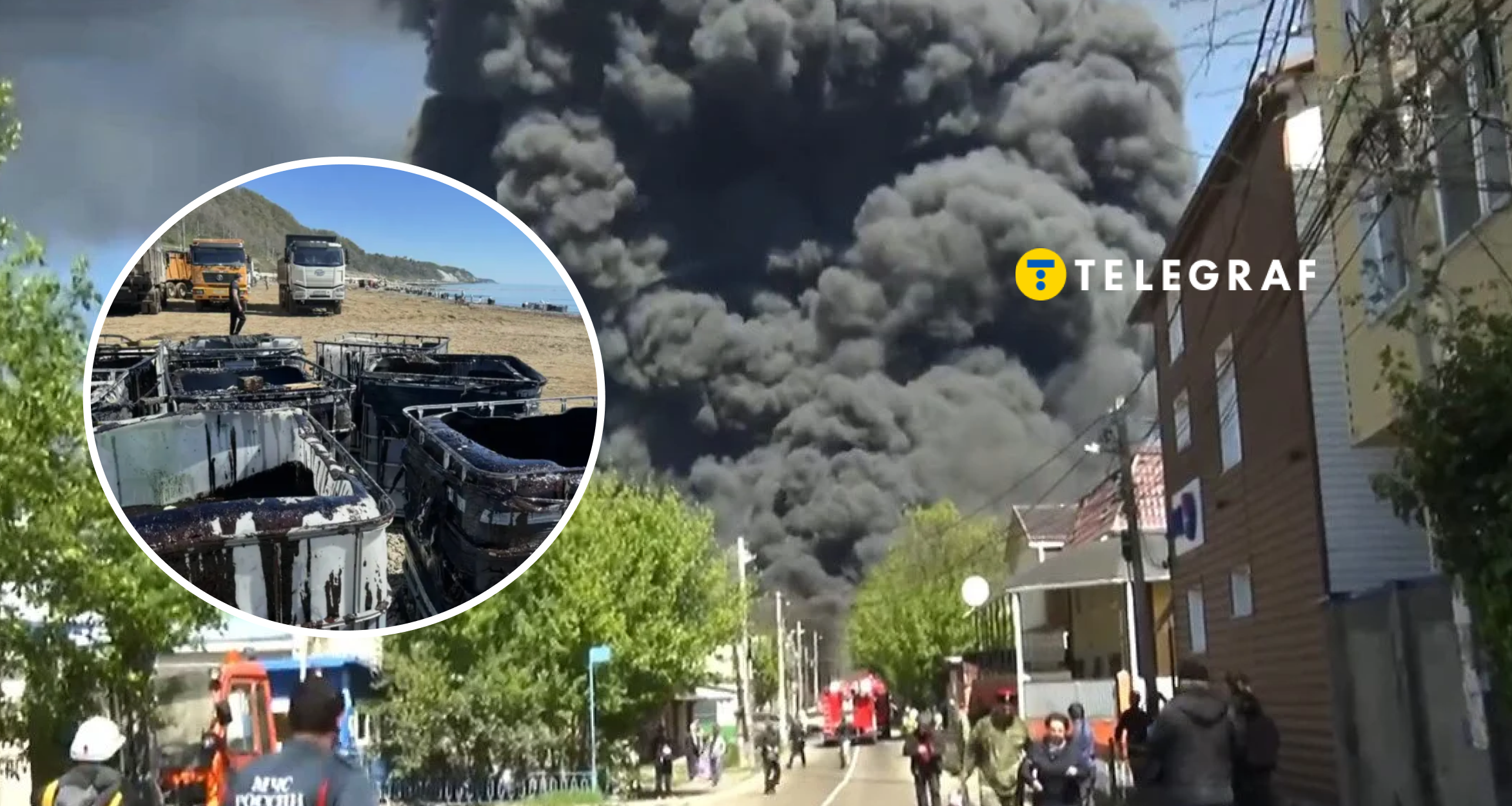 У Росії вигадали безглузде пояснення пожежі в Туапсе. Українці вже кепкують
