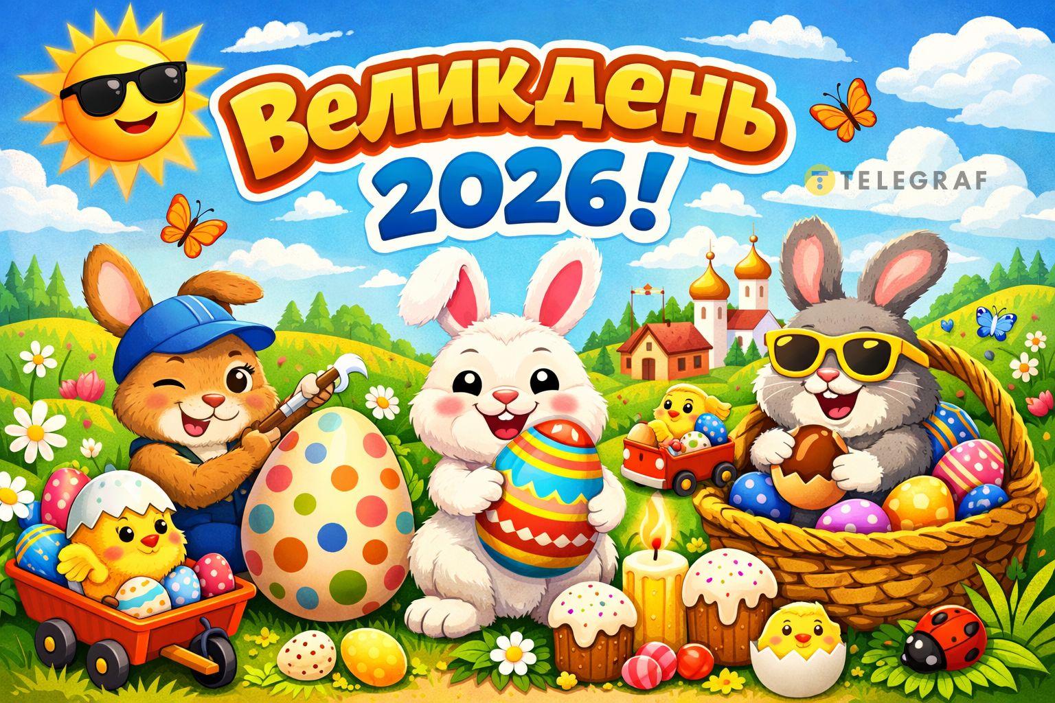 Відчуйте себе солоденькою паскою! Прикольні листівки до Великодня 2026 і смішні привітання