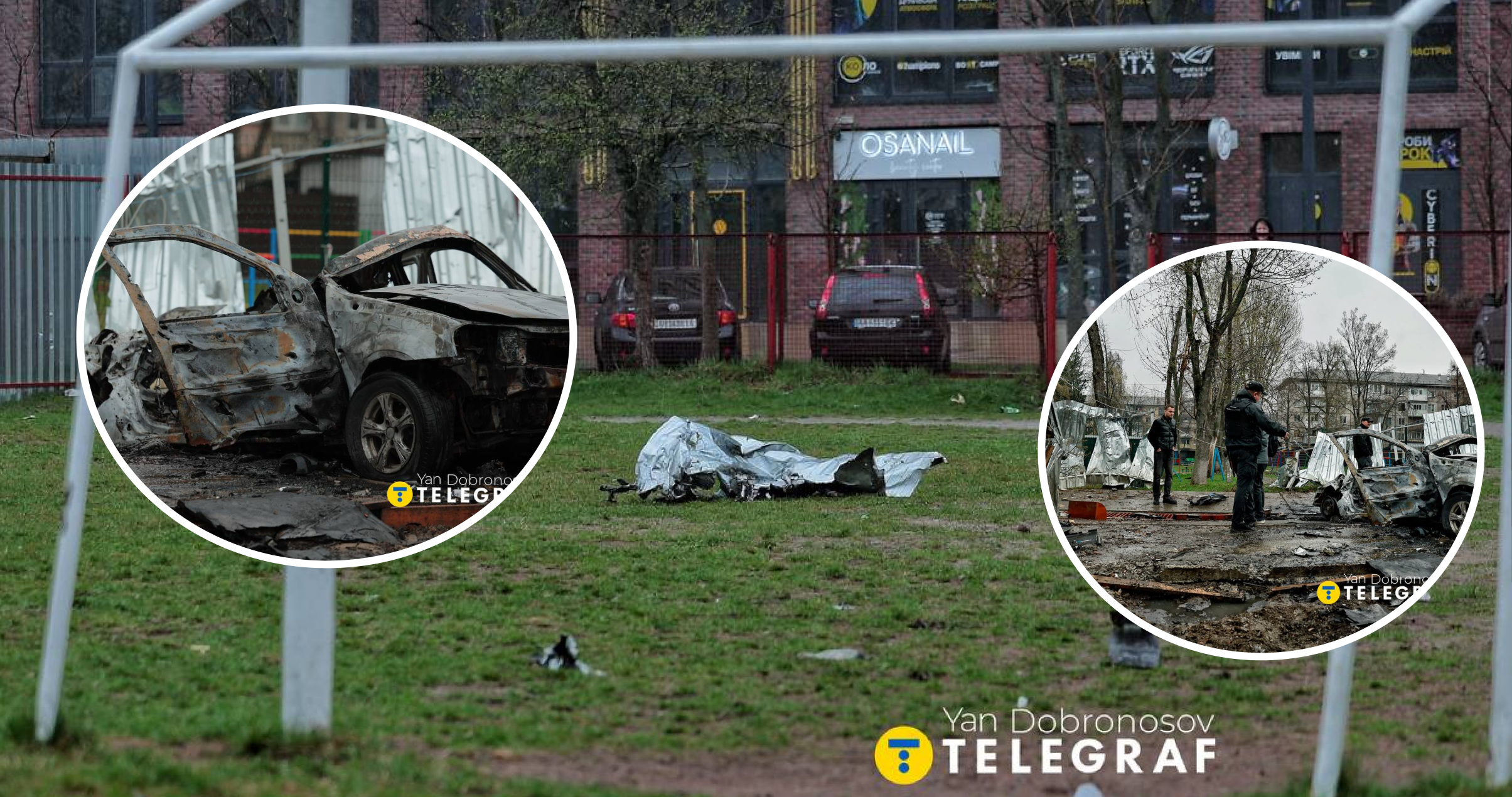 Обгорілі авто та уламки на майданчику. Як виглядає Київщина після атаки Росії (репортаж Яна Доброносова)