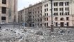Подвергшийся обюстрелу центр Харькова