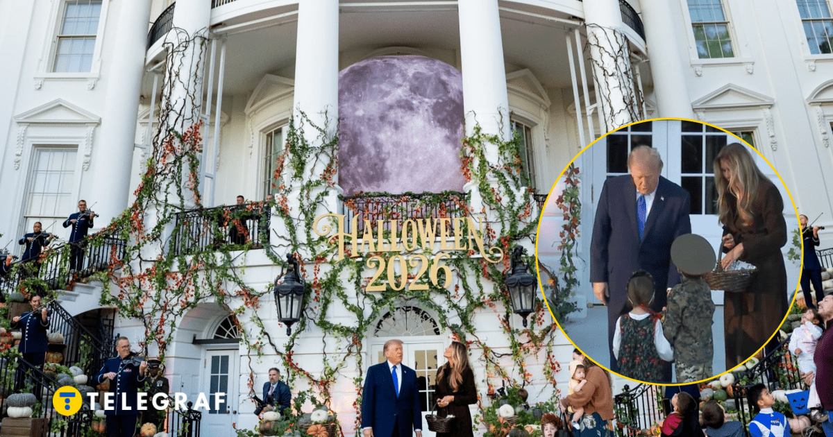 Photo : News Telegraf Donald Trump accueille des enfants en costumes russes à la Maison-Blanche