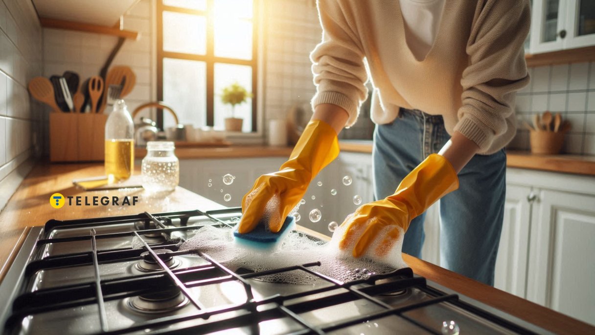 Чистка решетки газовой плиты