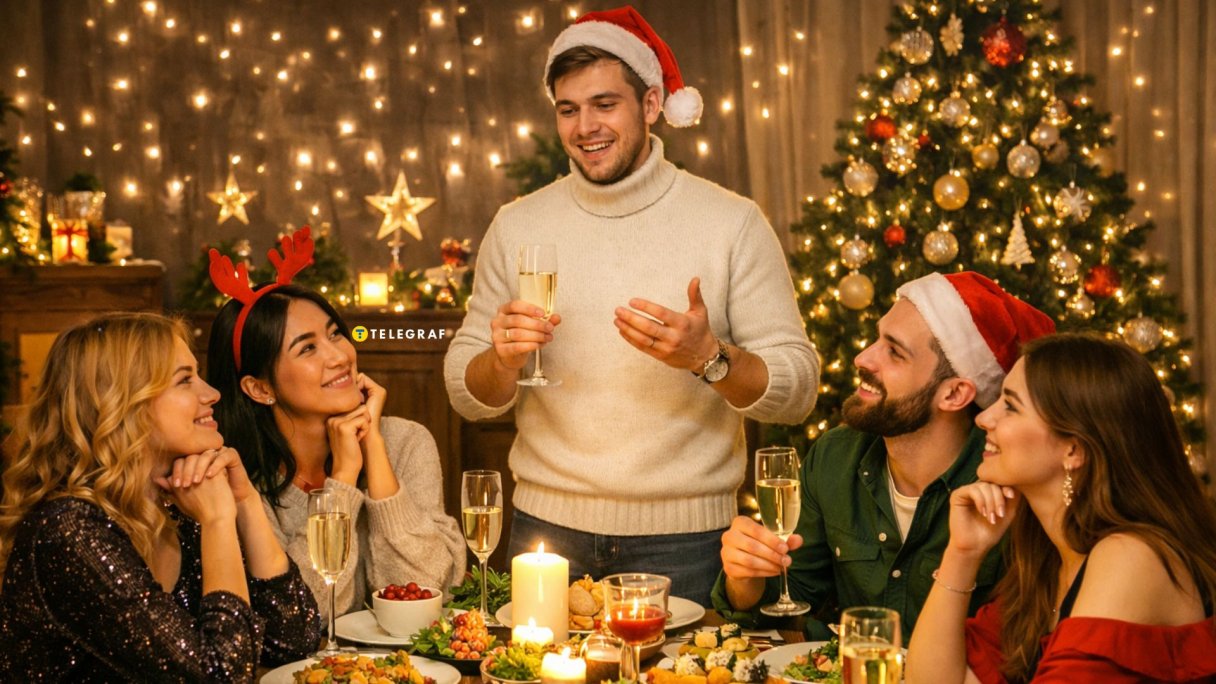 Мужчина произносит тост