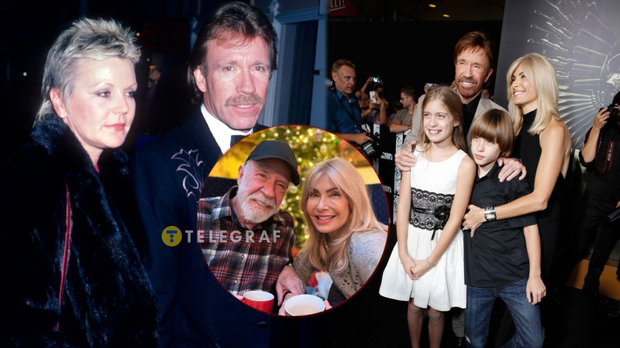 Чак Норріс з дружинами і дітьми