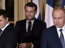 Володимир Зеленський, Емманюель Макрон та володимир путін