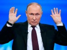 Володимир Путін під час спілкування з журналістами