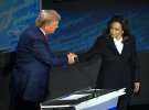 Дональд Трамп и Камалла Харрис на дебатах