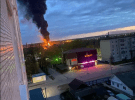 Пожар на нефтебазе после атаки дронов