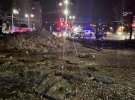 Воронка от падения бомбы в Белгороде