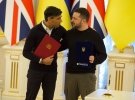 Владимир Зеленский и Риши Сунак после подписания соглашения