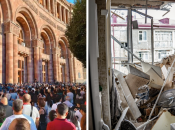 Протесты в Ереване ("Медуза") и последствия обстрелов в Степанакерте ("ТАСС")