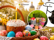Великодній кошик та кіт з мему