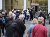 Очередь на вакцинацию в Киеве.