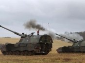 Так выглядит работа гаубиц Panzerhaubitze 2000