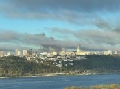 Киев в дыму после ракетных ударов