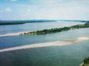 Обмелевший Дунай, середина июля 2022 года