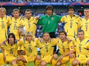 Олександр Шовковський (у зеленому) у збірній України