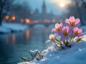 В Украине прошел снег в апреле