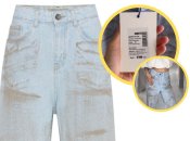 Брюки с имитацией грязи стоят почти 100 долларов