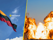 Взрыв в Литве привел к масштабному пожару