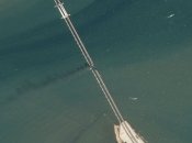 Кримський міст, вид із супутника