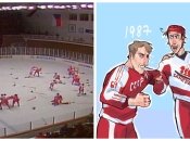 Драка и карикатура на нее