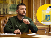 Володимир Зеленський та скринька для голосування