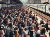 Люди на вокзалі