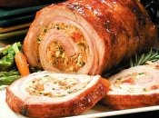 Рецепт недели. Рулет из телятины с омлетом и ветчиной