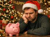 Чоловік засмучений на Новий рік