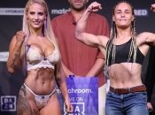 Ебанi Бріджес і Майліс Ганглофф на зважуванні