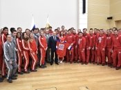 володимир путін на зустрічі з російськими олімпійцями
