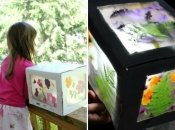 Поделки из коробок: цветочный 3D витраж из бумаги для детей