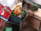 Скриншот с видео ГПСУ, гуманитарная помощь для российских солдат