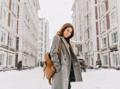 Серое макси-пальто всегда в тренде