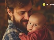 Чоловік тримає на руках свою маленьку дитину. У його очах любов і щастя (фото створене з допомогою ШІ)