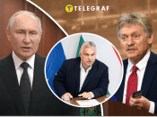 Володимир Путін, Віктор Орбан та Дмитро Пєсков (зліва направо)