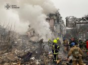 Зруйнований російською ракетою будинок у Полтаві