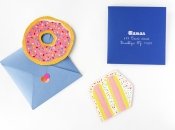 Торт и пончик: оригинальная открытка с Днем матери своими руками