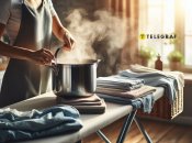 Женщина гладит