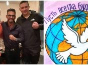 Усик сфотографировался с россиянином на бое Ломаченко