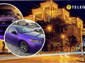 В Днепре заметили яркий автомобиль с интересными номерами