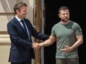 Эммануэль Макрон и Владимир Зеленский