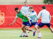 Гравці збірної Іспанії на тренуванні